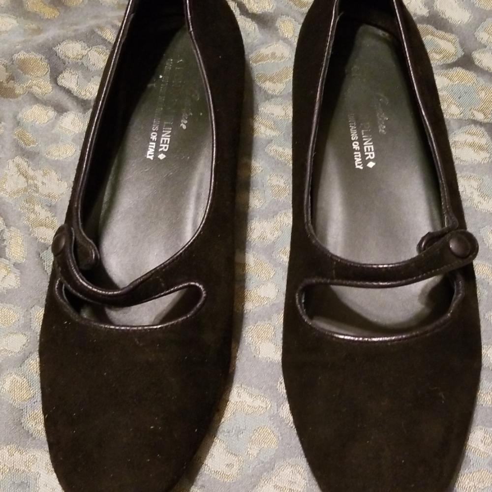 Donald Pliner Blk Suede Mary Jane 7M